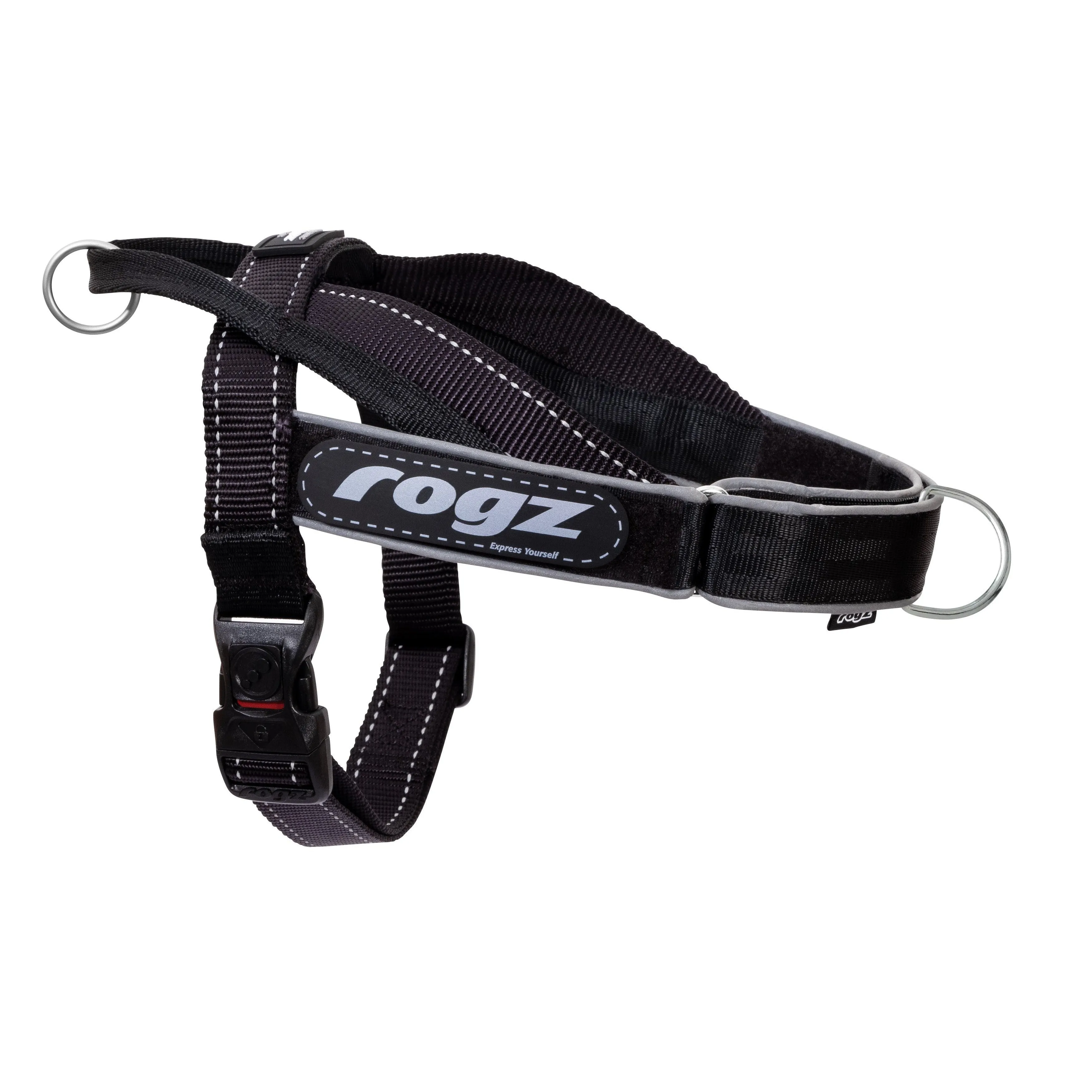 Rogz Utility LetzGo Personalised Harness Black Med=^._.^=^^^
