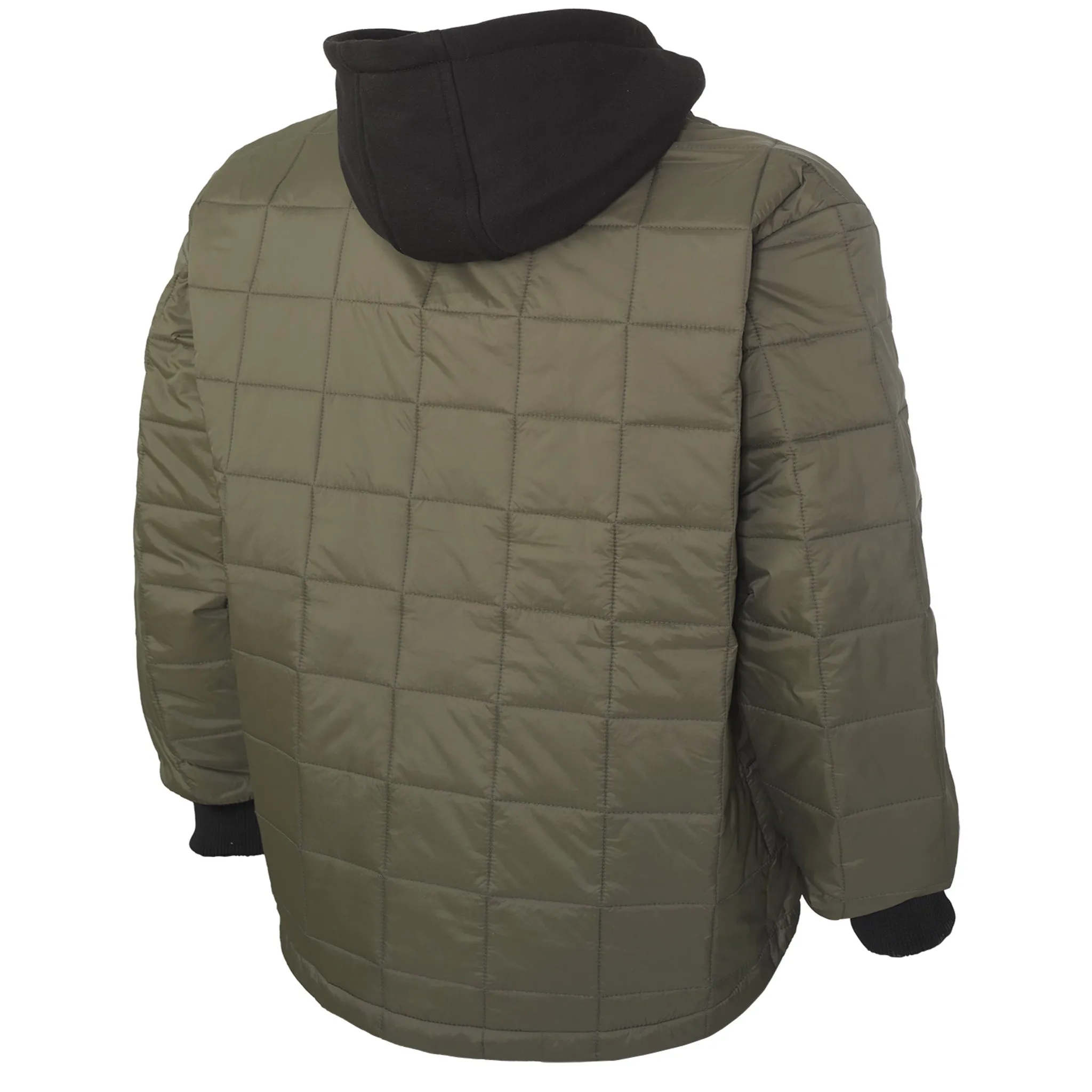 Tough Duck Men's WJ38 Hooded Freezer Jacket With PrimaLoft® Insulation, Water Repellent, Durable Nylon, Ideal for Cold Storage & Outdoor Work | Sizes S-3XL